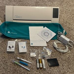 Silhouette Cameo 2 Cutting Machine and Dust Cover with Accessories